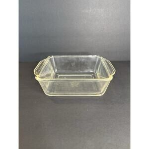 Vintage Fire King 440 Clear Glass Loaf Dish Rectangle Ovenware Anchor Hocking